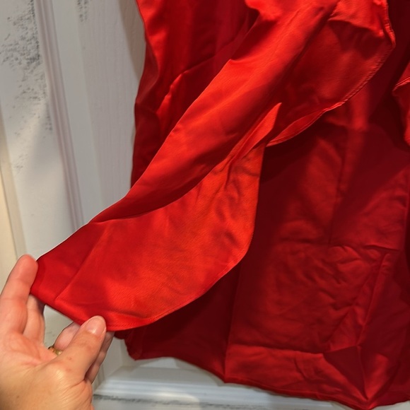 NWT! Victoria’s Secret Red Satin Love Valentine’s Day Tie Front Ruffle Robe O/S - Picture 8 of 8